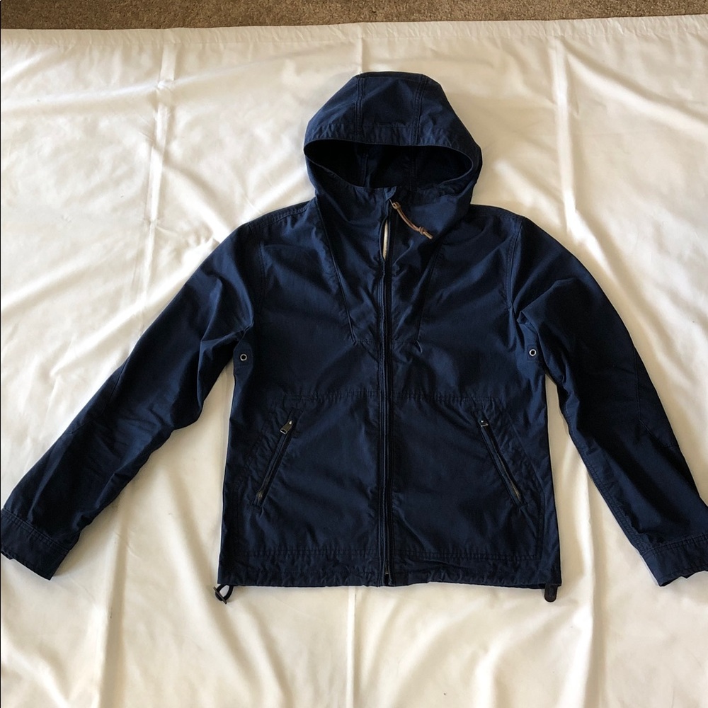 Lucky Brand Men's Navy Hooded Rain Jacket